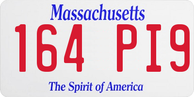 MA license plate 164PI9