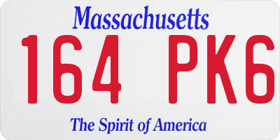 MA license plate 164PK6