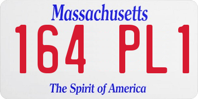 MA license plate 164PL1
