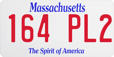 MA license plate 164PL2