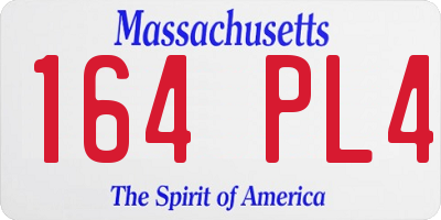 MA license plate 164PL4