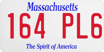 MA license plate 164PL6