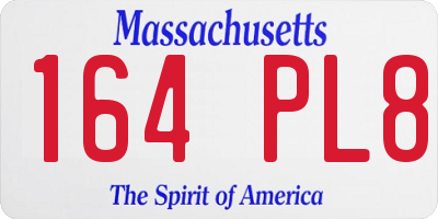 MA license plate 164PL8