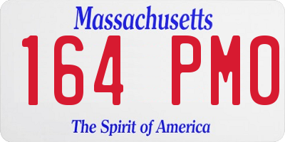 MA license plate 164PM0