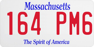 MA license plate 164PM6