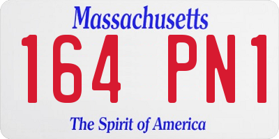 MA license plate 164PN1