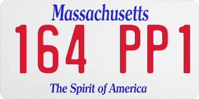 MA license plate 164PP1