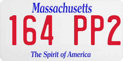 MA license plate 164PP2