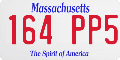 MA license plate 164PP5