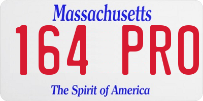 MA license plate 164PR0