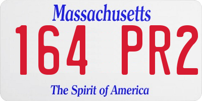 MA license plate 164PR2