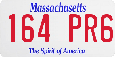 MA license plate 164PR6
