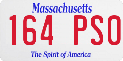 MA license plate 164PS0