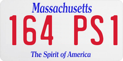 MA license plate 164PS1