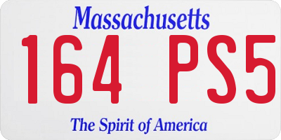 MA license plate 164PS5