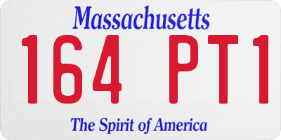 MA license plate 164PT1