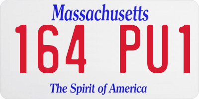 MA license plate 164PU1