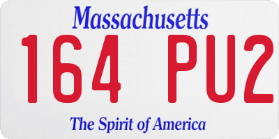 MA license plate 164PU2