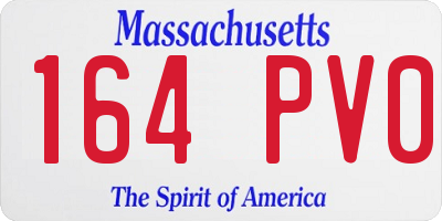 MA license plate 164PV0