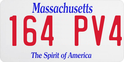 MA license plate 164PV4