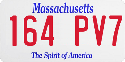 MA license plate 164PV7