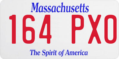 MA license plate 164PX0