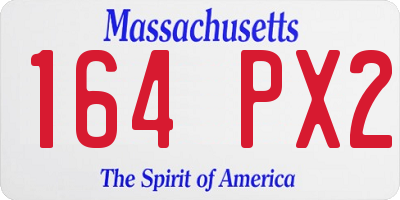 MA license plate 164PX2