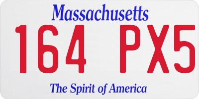 MA license plate 164PX5