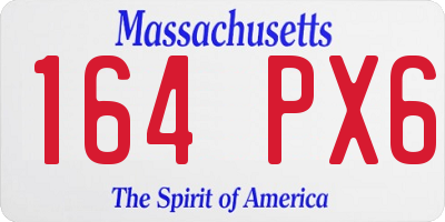 MA license plate 164PX6