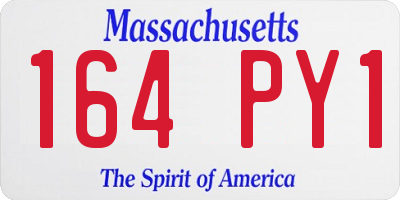 MA license plate 164PY1