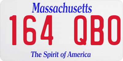 MA license plate 164QB0