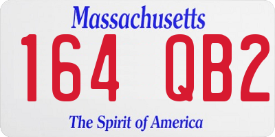 MA license plate 164QB2