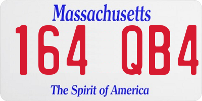MA license plate 164QB4