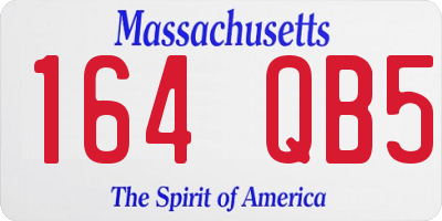 MA license plate 164QB5