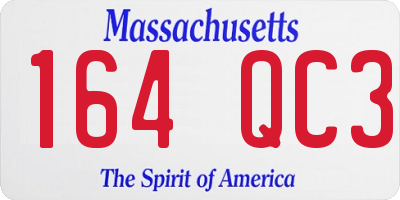 MA license plate 164QC3