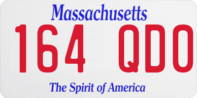 MA license plate 164QD0