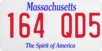 MA license plate 164QD5