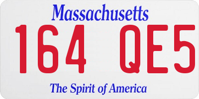 MA license plate 164QE5