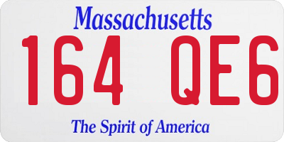 MA license plate 164QE6
