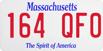 MA license plate 164QF0