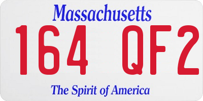 MA license plate 164QF2