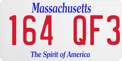 MA license plate 164QF3