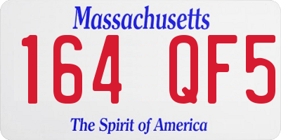 MA license plate 164QF5