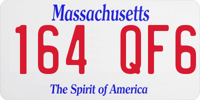 MA license plate 164QF6