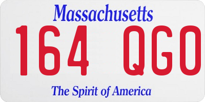 MA license plate 164QG0