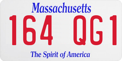 MA license plate 164QG1