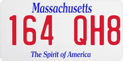 MA license plate 164QH8