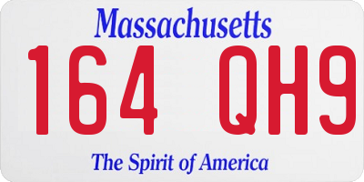 MA license plate 164QH9