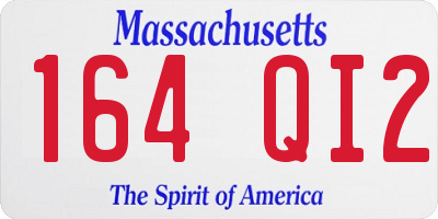 MA license plate 164QI2