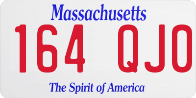 MA license plate 164QJ0